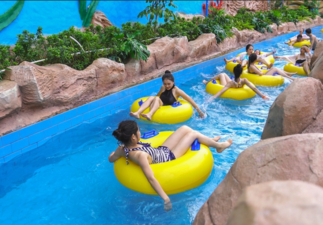 漂流河喷水观景