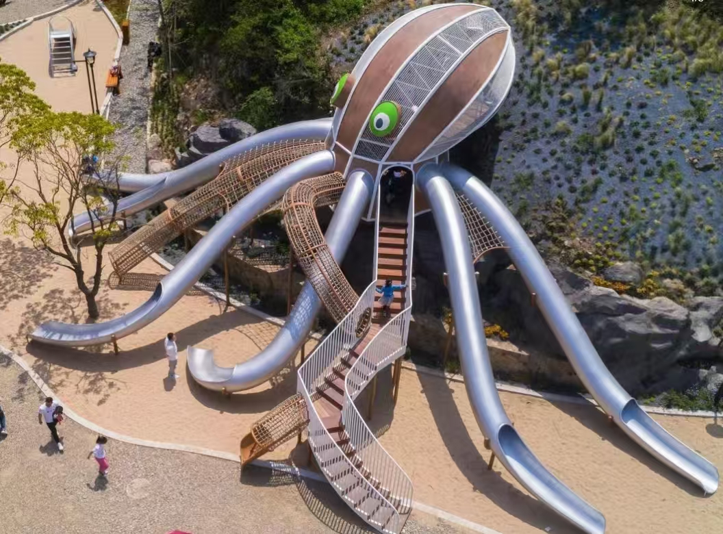 章鱼主题滑梯-专业户外无动力乐园厂家