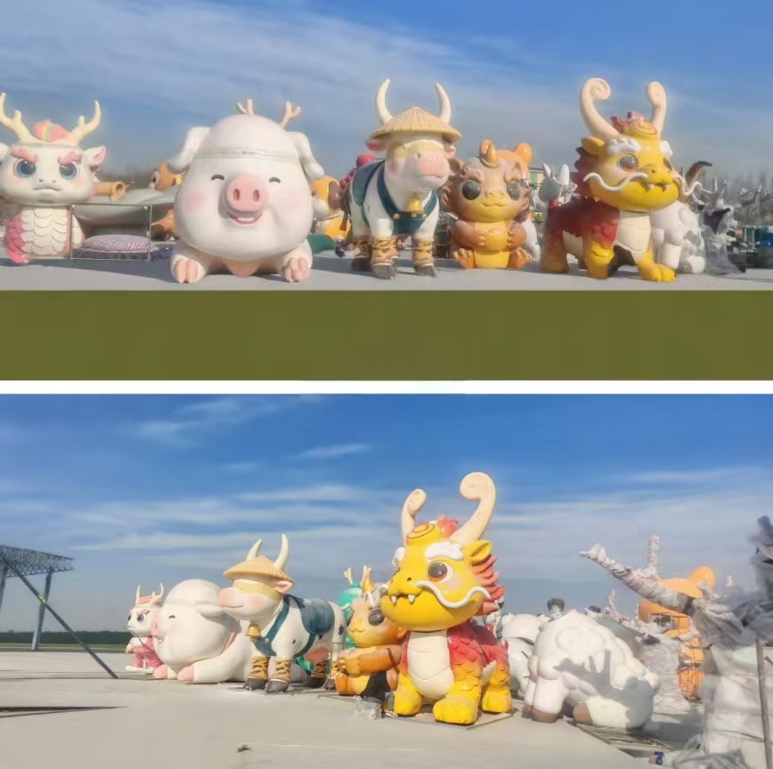 大型动物玻璃钢雕塑-专业雕塑制品厂家