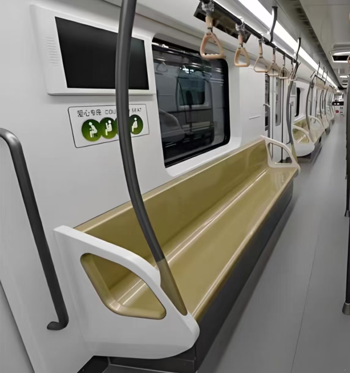 玻璃钢地铁客车座椅